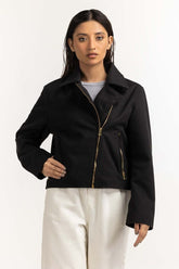 Black Basic Jacket WM-JKT23-070